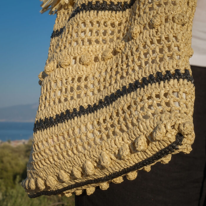 Püsküllü Milano Rafya Çanta – Craft Bej | Mega Boy - Görsel 9