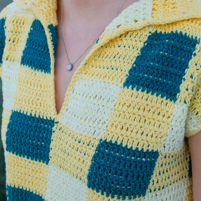 Damalı El Örgüsü Süveter- Retro Stil, Pötikare Desen - Görsel 7