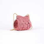Soft Pembe Sepet Örgüsü Çanta - Image 2