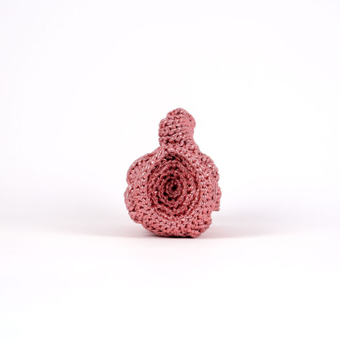 Soft Pembe Sepet Örgüsü Çanta - Görsel 3