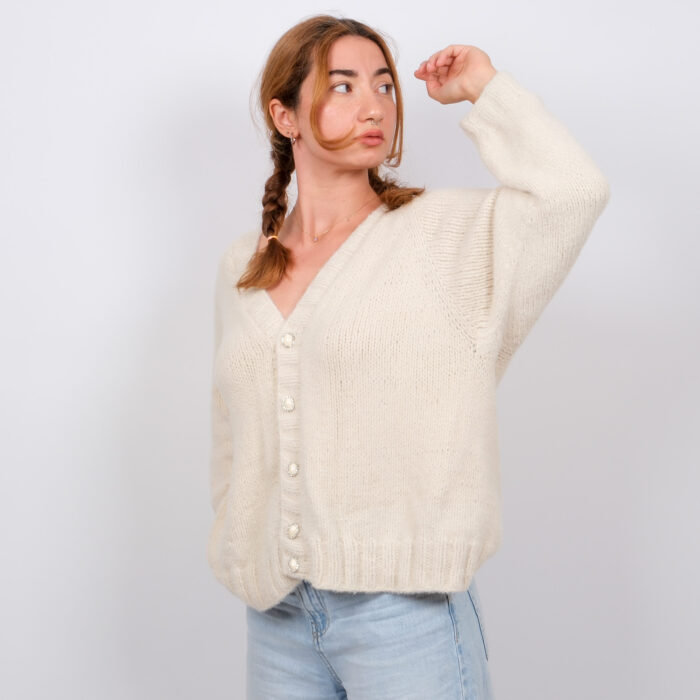 Yumuşak Tüylü Oversize Hırka - Mevsimlik ve Şık Düğme Detaylı – Bild 2