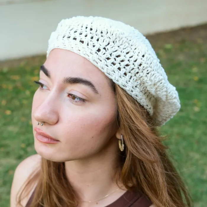 Yazlık Krem File Bere – Image 3