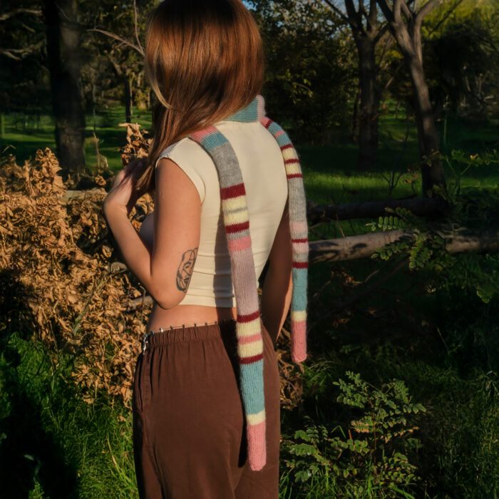 Özelleştirilebilir Pastel Çizgili Örgü Atkı – Image 8