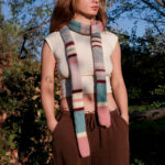 çizgili örgü atkı