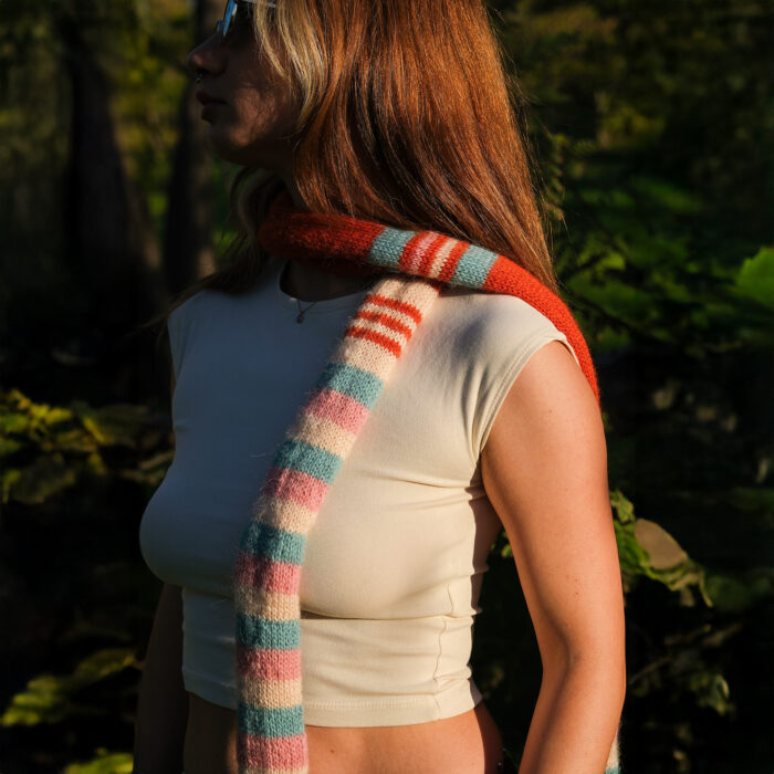 Özelleştirilebilir Pastel Çizgili Örgü Atkı – Image 10