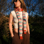 çizgili örgü atkı