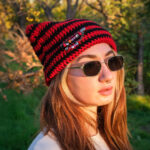 Çizgili Kedi Kulaklı Bere – Image 7