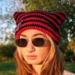 Çizgili Kedi Kulaklı Bere – Image 9