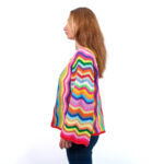 Zigzag Desenli Hırka | El Örgüsü Renk Dalgası Ceket - Görsel 4