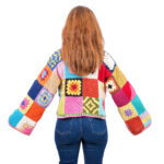 Neşeli Kareler Örgü Hırka - Görsel 4