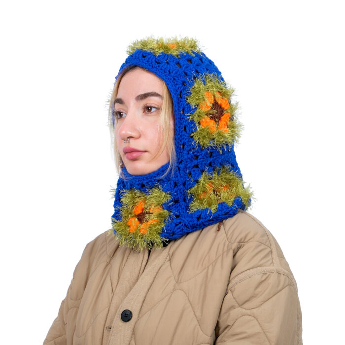 Çiçek Desenli Püsküllü Balaklava – Image 2