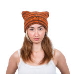 Çizgili Kedi Kulaklı Bere – Image 12