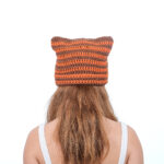 Çizgili Kedi Kulaklı Bere – Image 5