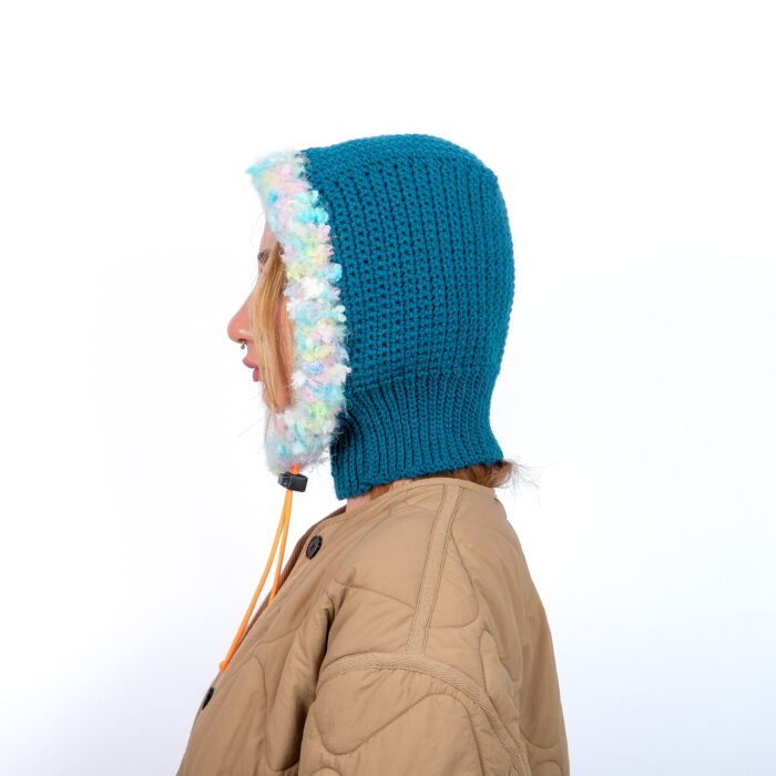 Özelleştirilebilir Yumuşak Kenarlı Kapüşonlu El Örgüsü Balaklava - Görsel 4